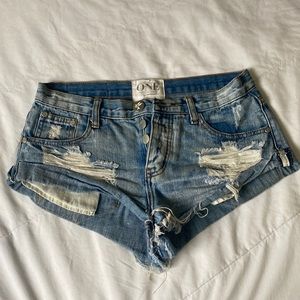 One Teaspoon Bandit Shorts. Button fly. Size 25.